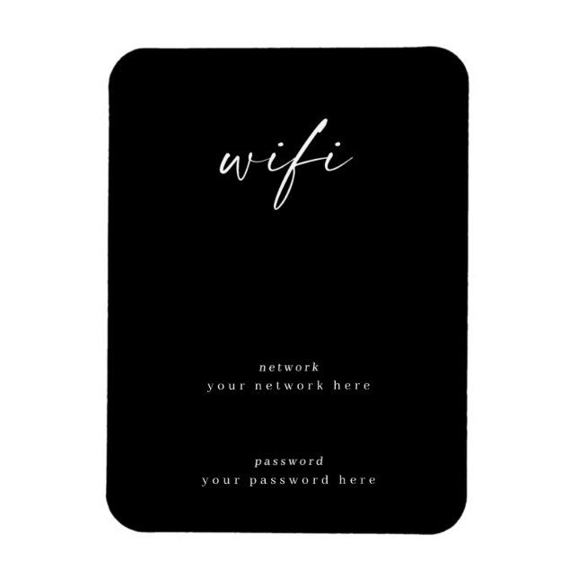 Wifi-Signatur für das Gästezimmer 4x6 Framable Magnet (Vertikal)