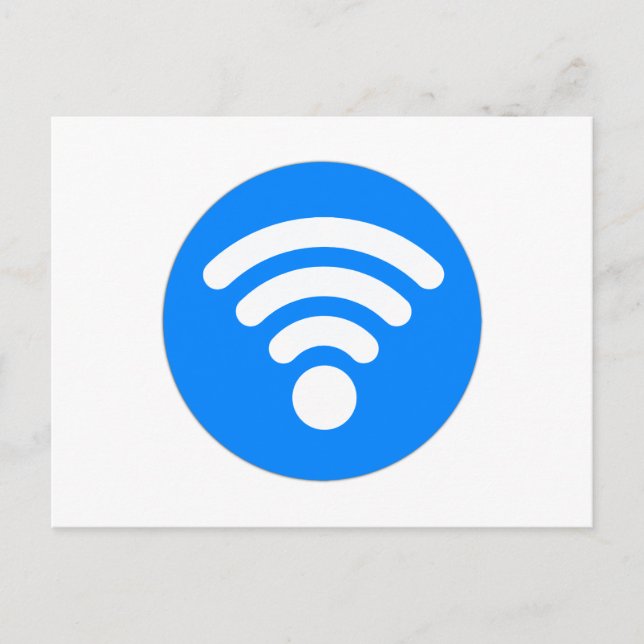 Wifi-Symbol Postkarte (Vorderseite)