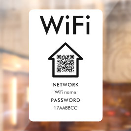 WiFi-Verbindung | Scan to Connect Guest Room Fensteraufkleber