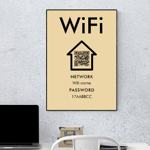 WiFi-Verbindung   Scan to Connect Guest Room Poster