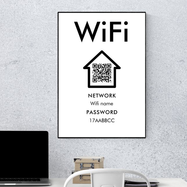 WiFi-Verbindung | Scan to Connect Guest Room Poster (Von Creator hochgeladen)