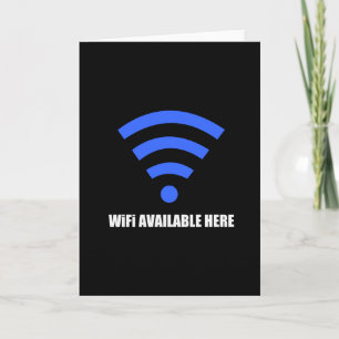 Wifi verfügbare hier Gruß-Karte Karte