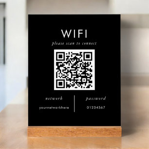WiFi   Wifi Plaque mit QR-Code Acrylschild