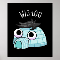 Wig-loo Lustiger Iglu-Wortwitz Dunkler Hintergrund