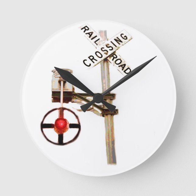 Wig Wag Signal Runde Wanduhr (Vorderseite)