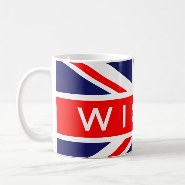 Wigan: Britische Flagge Tasse (Links)