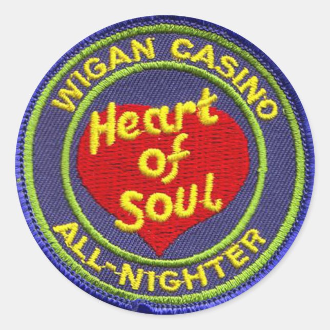 Wigan Casino All Nighter Runder Aufkleber (Vorderseite)