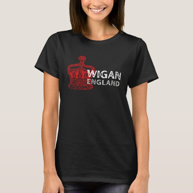 WIGAN England Crown Badge T-Shirt (Vorderseite)