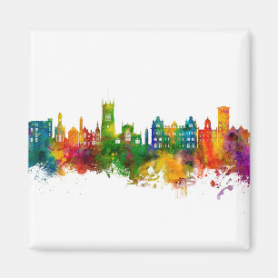 Wigan England Skyline Magnet