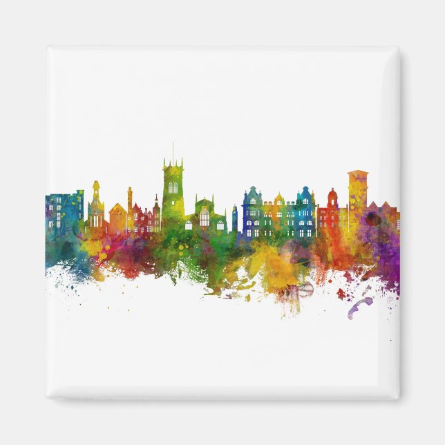 Wigan England Skyline Magnet (Vorne)