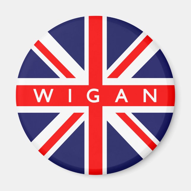 Wigan UK Flag Magnet (Vorne)