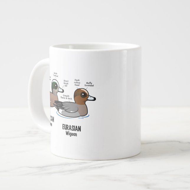Wigeon gegen Wigeon Jumbo-Tasse (Vorderseite Links)
