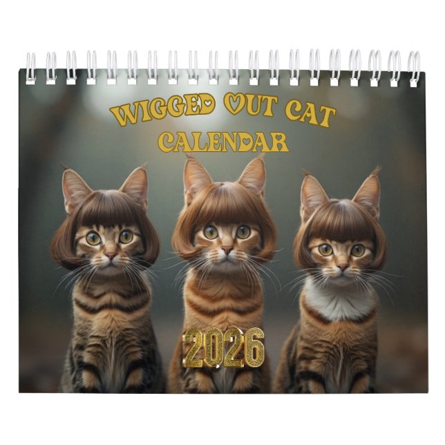 Wigged out Cat Kalender (Titelbild)