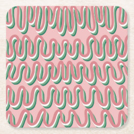 Wiggle Coaster Rechteckiger Pappuntersetzer