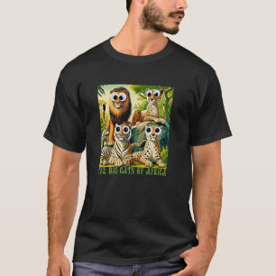 Wiggle Googly Eye Cats Africa Lion Tiger Cheeta T-Shirt