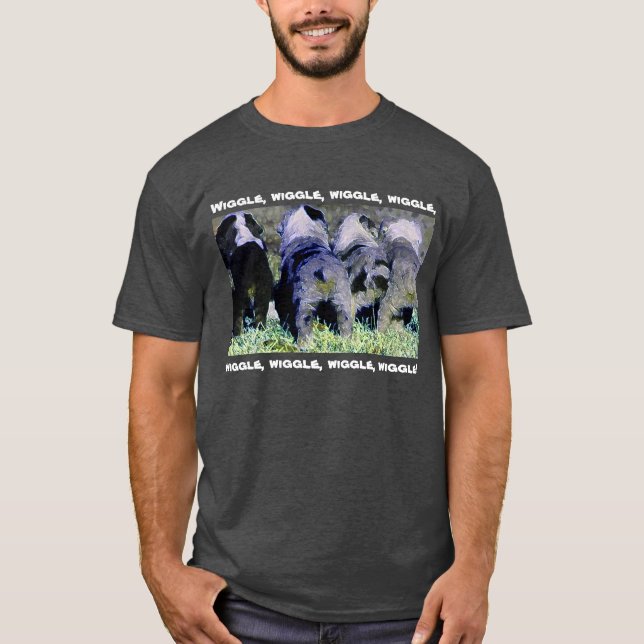 Wiggle-Hintern-dunkle FarbShirts T-Shirt (Vorderseite)