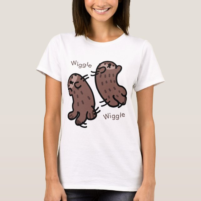 Wiggling Sea Otter Baby T-Shirt (Vorderseite)