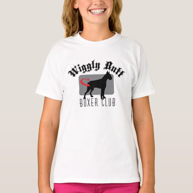 Wiggly Hintern-Boxer-HundeT - Shirt (Vorderseite)