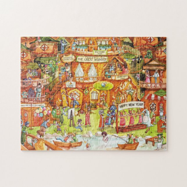 Wiggly Wobbly Wumble Woods Neujahrstag Puzzle (Horizontal)
