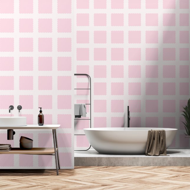 Wiggy Checkered Pattern Retro Tapete (Badezimmer)