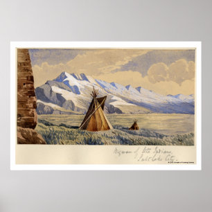 Wigwam von Ute Amerikanischen Ureinwohners, Salt L Poster