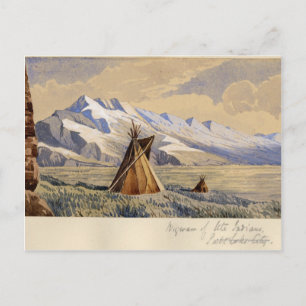 Wigwam von Ute Amerikanischen Ureinwohners, Salt L Postkarte