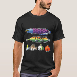 Wii Sports Fishing Fischarten Illustration T-Shirt