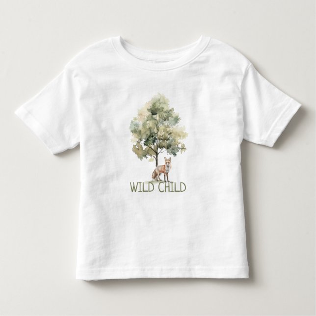 WiILD KIND Woodland Fox Baby Kleinkind T - Shirt (Vorderseite)