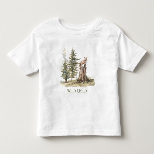 WiILD Kinderwald Woodland Fox Baby Kleinkind Kleinkind T-shirt (Vorderseite)