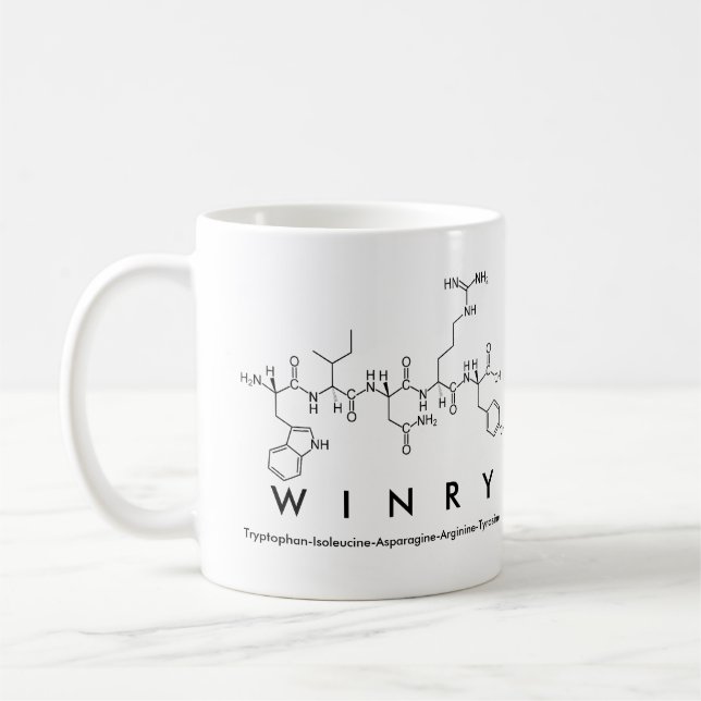 Wiinry peptide name mug kaffeetasse (Links)