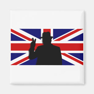 Wiinston Churchill Briten Bulldogge Magnet