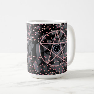 WiizyHexenzauberhexe Kosmische Katze Pentagramm Ma Kaffeetasse