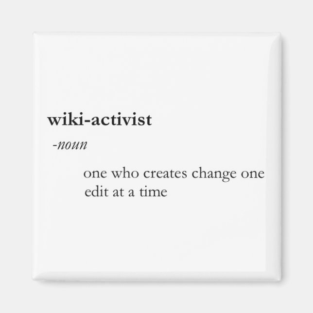 Wiki-Aktivist Magnet (Vorne)