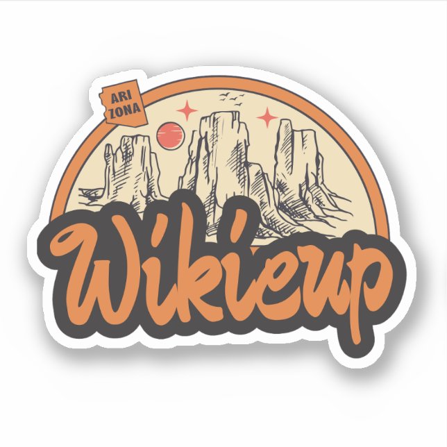 Wikieup, Arizona-Sticker Aufkleber (Vorderseite)