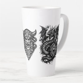 Wiking, Drache und Schildmaid – nordische mythisch Milchtasse