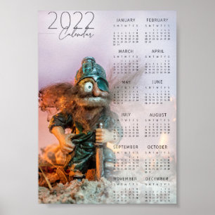 Wiking inspirierter Kalender für 2022 Poster