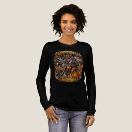 Wiking-Oni-Biker-Girl-Halloween,Samurai-Motorrad Tri-Blend Shirt