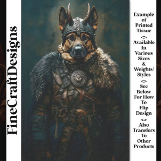 Wiking Schäferhund Krieger BS1 Decoupage Seidenpapier