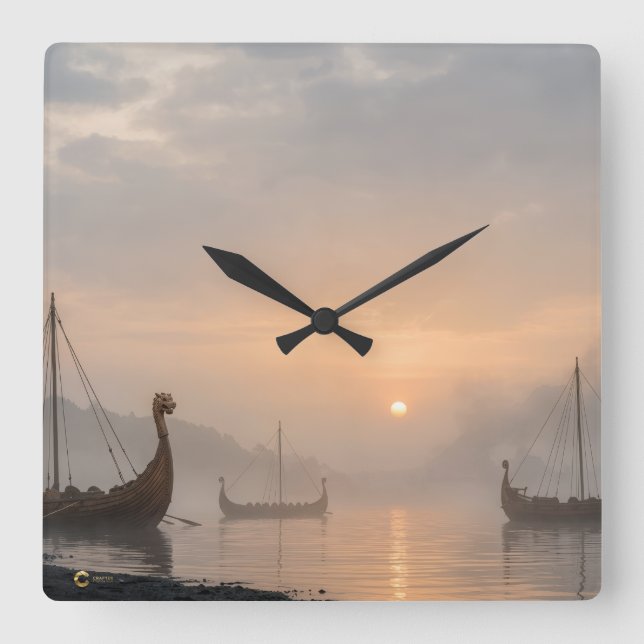 Wiking-Uhr Quadratische Wanduhr (Vorderseite)