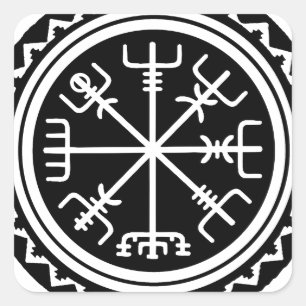 Wiking Vegvisir Kompass Quadratischer Aufkleber