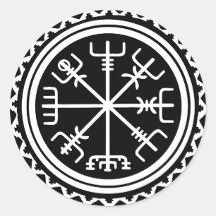 Wiking Vegvisir Kompass Runder Aufkleber