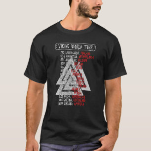 Wiking-Welttour-Raid nach Walhalla Wikinger-Gesch T-Shirt