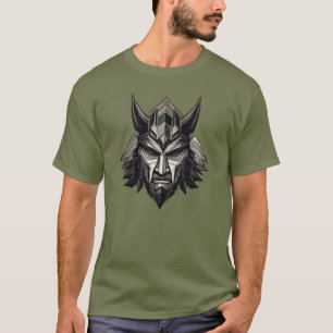 Wiking-Wolf-Krieger – Luxuriöses nordisches Masken T-Shirt