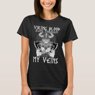 Wikingblut fließt durch meine Adern Ich Walhalla V T-Shirt