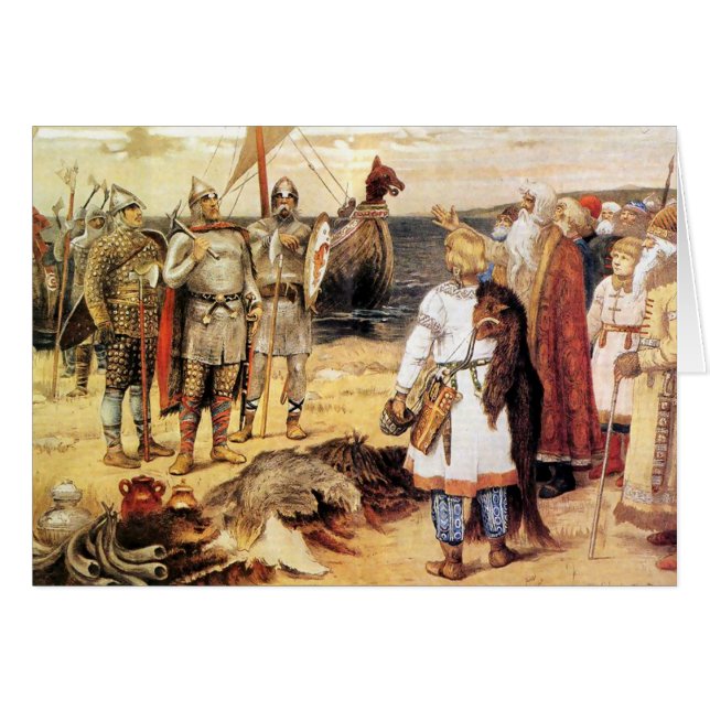 Wikinger an der Küste (Vorderseite (Horizontal))