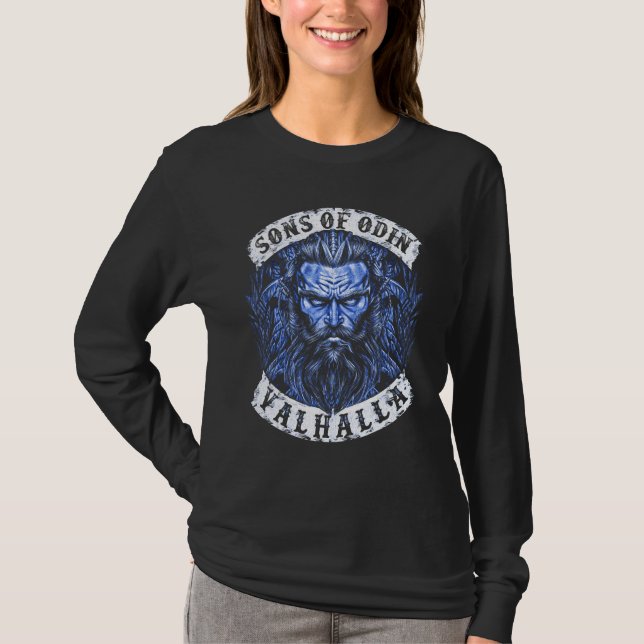 WIKINGER AUFERSTEHEN-SÖHNE ODINS- Walhalla Wikinge T-Shirt (Vorderseite)
