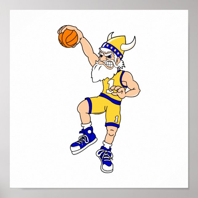 Wikinger Basketball-Slam Poster (Vorne)