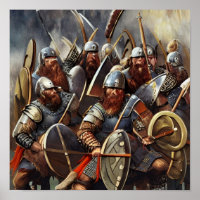 Wikinger, die in die Schlacht ziehen