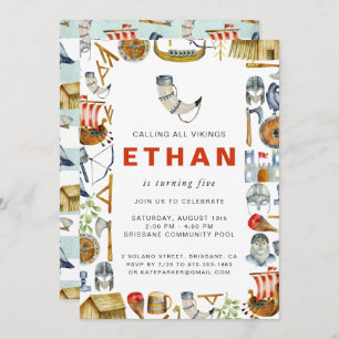 Wikinger Geburtstagsparty Einladung