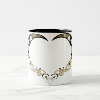 Wikinger-Herz-Tasse Zweifarbige Tasse